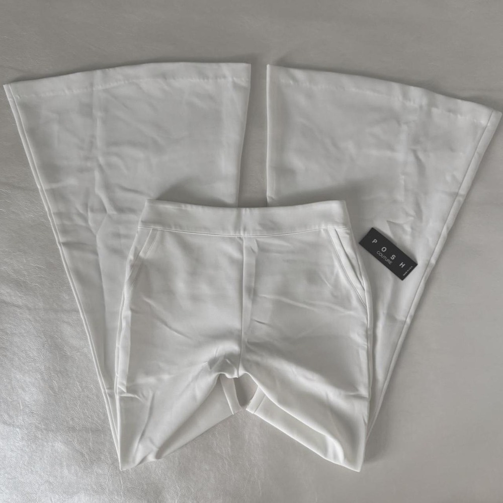 NWT Posh Boutique white flare pants
